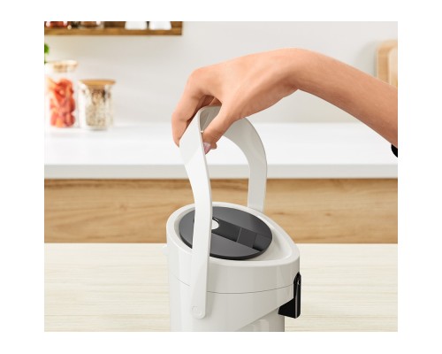 Термос Tefal Ponza Pump, 1.9л, пластик, скло, білий (K3140214)