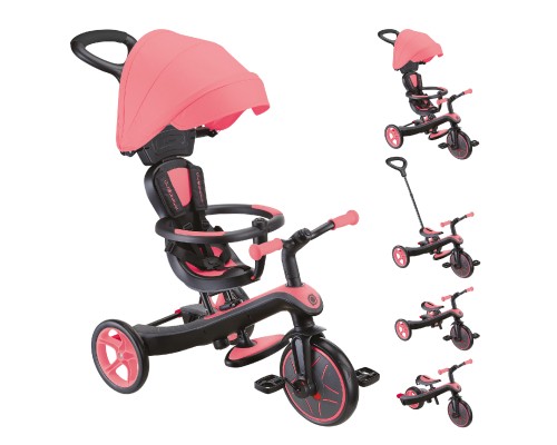 Дитячий велосипед Globber Explorer Trike 4 в 1, рожевий (634-110)