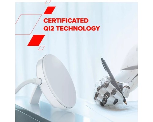Зарядний пристрій Canyon wireless charger WS-105 15W Qi2 White (CNS-WCS105W)