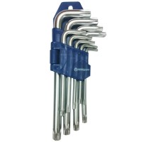Ключ Стандарт TORX Г-подібний з отвором 9шт. (TKS0901)