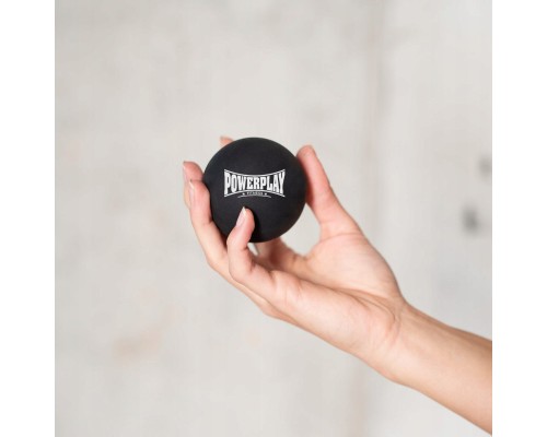 Масажний м'яч PowerPlay PP-4354 Silicone Lacrosse Ball (6.3см) Чорний (PP-4354_Black)