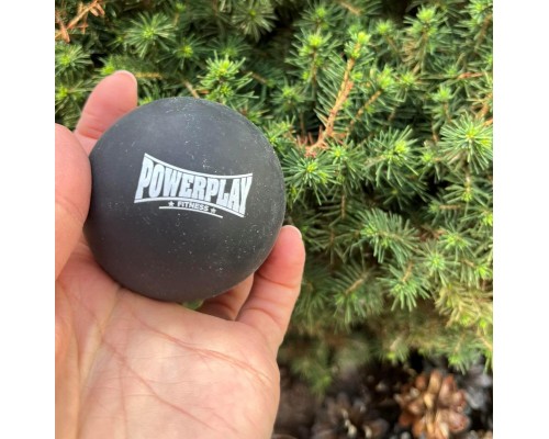 Масажний м'яч PowerPlay PP-4354 Silicone Lacrosse Ball (6.3см) Чорний (PP-4354_Black)