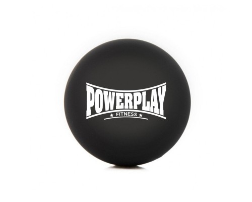 Масажний м'яч PowerPlay PP-4354 Silicone Lacrosse Ball (6.3см) Чорний (PP-4354_Black)