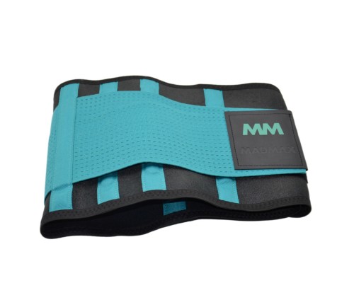Пояс компресійний MadMax MFA-277 Slimming belt Black/turquoise L (MFA-277-TRQ_L)