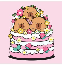 Картина по номерам Santi Капібари та тістечко 25х25см (955478)