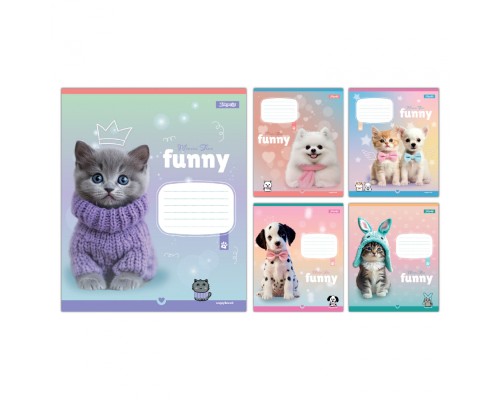 Зошит 1 вересня Funny Pets А5 12 аркушів лінія (768209)