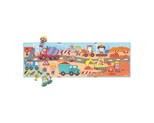 Розвиваюча іграшка Janod Магнітні історії Будівельний майданчик 30 елементів (J05454)