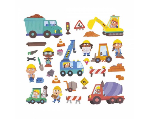 Розвиваюча іграшка Janod Магнітні історії Будівельний майданчик 30 елементів (J05454)