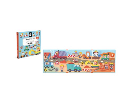 Розвиваюча іграшка Janod Магнітні історії Будівельний майданчик 30 елементів (J05454)