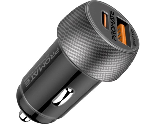 Зарядний пристрій Promate drivegear-pd33 USB-C PD33W + USB-A QC3.0 Black (drivegear-pd33)