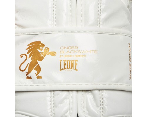 Боксерські рукавички Leone GN059W White/Gold 14 унцій (GN059W_White_14oz)