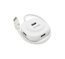 Концентратор VEGGIEG USB 3.0 to 4xUSB 0.3m white (V-U2407)