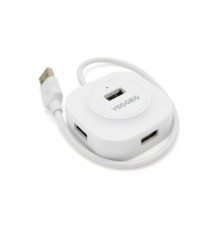 Концентратор VEGGIEG USB 3.0 to 4xUSB 0.3m white (V-U2407)