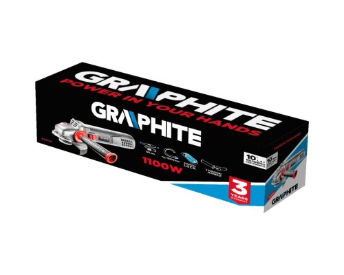 Шліфувальна машина Graphite 125мм, 1100W, 11000об/хв, 2.7кг (59G110)