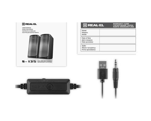 Акустична система REAL-EL S-135 USB Black (EL121100019)