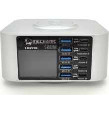 Зарядний пристрій MECHANIC 5xUSB-C PD + 5xUSB QC3.0 + Wireless Charging 15W LED indication 150W black (X-Power-150W)