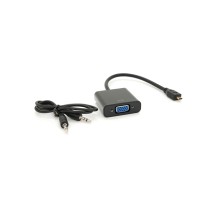 Перехідник micro HDMI M to VGA F + Audio 0.3m 4K/2K black Voltronic (YT-C-mHDMI(M)/VGA(F)+AUX)