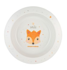 Тарілка дитяча Canpol babies CUTE ANIMALS мисочка пластикова, помаранчева (4/412_ora)