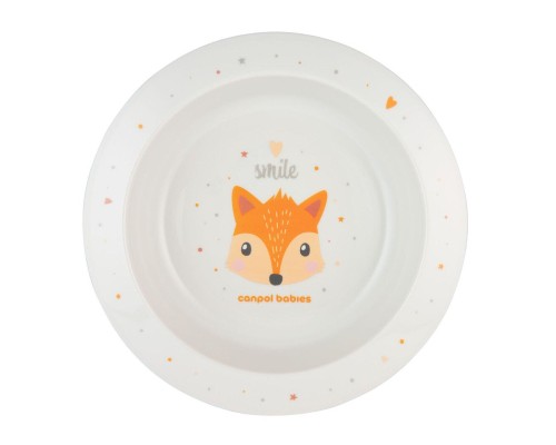 Тарілка дитяча Canpol babies CUTE ANIMALS мисочка пластикова, помаранчева (4/412_ora)