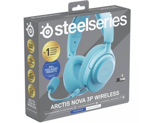 Навушники SteelSeries Arctis Nova 3P Wireless MultiPlatform Aqua (61688)