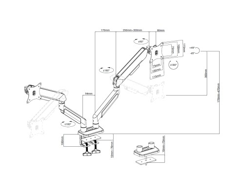 Кронштейн Anda Seat AD-W-A9-2S-BW