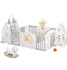 Дитячий манеж Mealux Forto Grey (KD-C051 Grey / White)