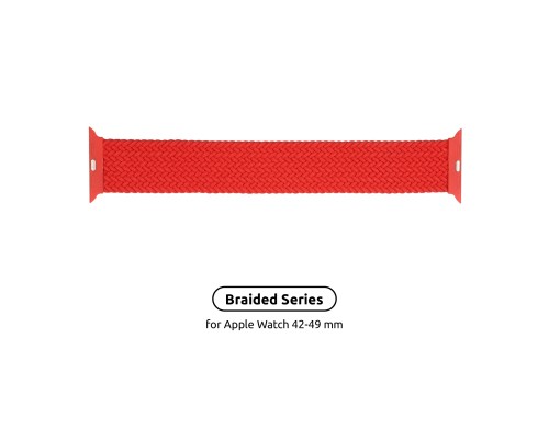 Ремінець до смарт-годинника Armorstandart Braided Solo Loop для Apple Watch 49/46/45/44/42 (Series 1-3) Red Size 6 (148 mm) (ARM58081)