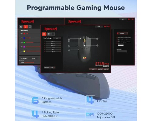 Мишка Redragon M917GB ST4R Pro Wireless/Bluetooth Black (72209)