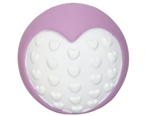 Іграшка для собак MISOKO&CO М'ячик з фрагментом серця фіолетовий з білим 6.3 см (BEIRJ02723)