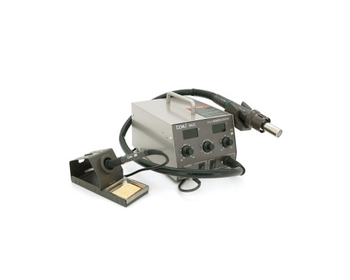 Паяльна станція Bakku BA-942C з цифровою індикацією на фен та на паяльник, DC:110-240V, 4A,1000W, 5 кг (BA-942C)