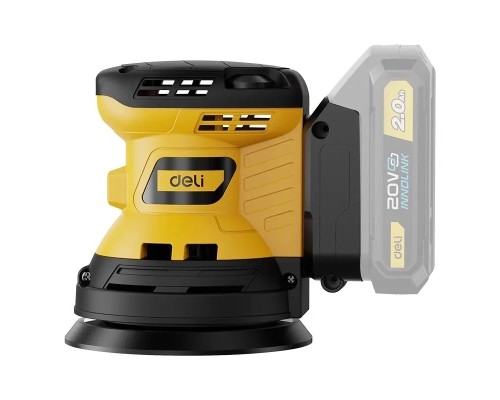 Шліфувальна машина Deli 20V, 125 мм (без АКБ та ЗП) (EDC891Z)
