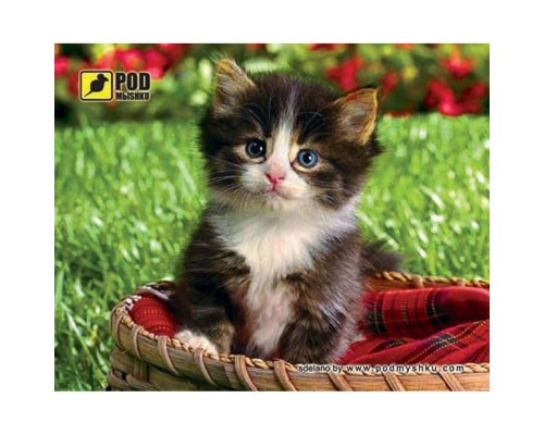 Килимок для мишки Pod Mishkou Кошеня у кошику Килимок для мишки Pod Mishkou Кошеня у кошику