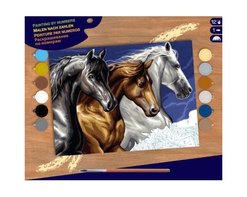 Набір для творчості Sequin Art PAINTING BY NUMBERS SENIOR Wild Horses (SA1040)