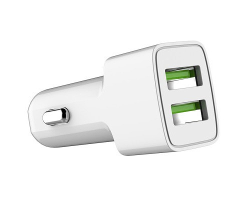 Зарядний пристрій ColorWay 2USB AUTO ID 2.4A (12W) white (CW-CHA009-WT)
