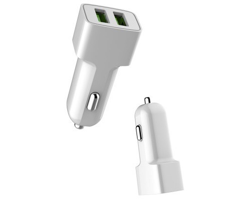 Зарядний пристрій ColorWay 2USB AUTO ID 2.4A (12W) white (CW-CHA009-WT)