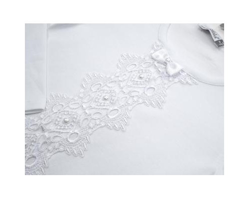 Кофта дитяча Matilda з мереживом (6689-140G-white)