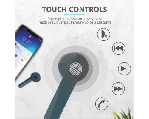 Навушники Trust Primo Touch True Wireless Mic Blue (23780)