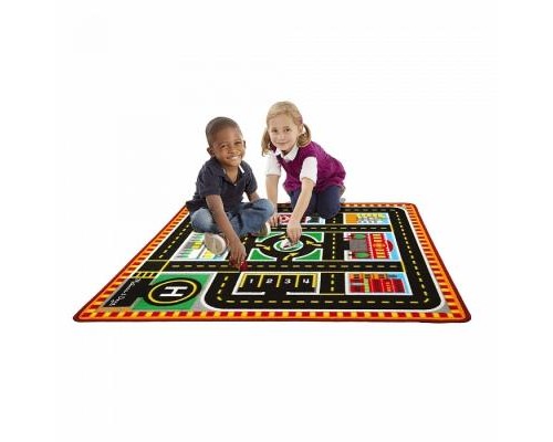Дитячий килимок Melissa&Doug Рятувальні автомобілі з машинками (MD19406) Дитячий килимок Melissa&Doug Рятувальні автомобілі з машинками (MD19406)