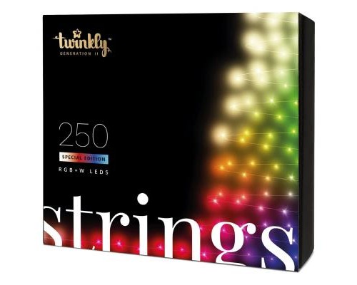 Гірлянда Twinkly Smart LED Pro Strings RGBW 250, подвійна лінія, AWG22, IP65, (TWP-S-CA-2X125SPP-B)