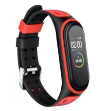 Ремінець до фітнес браслета BeCover Colour Style для Xiaomi Mi Smart Band 5 Black-Red (705157)