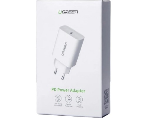 Зарядний пристрій Ugreen CD137 Type-C PD 20W Charger (White) (60450)