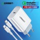 Зарядний пристрій Ugreen CD137 Type-C PD 20W Charger (White) (60450)