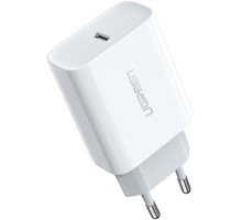 Зарядний пристрій Ugreen CD137 Type-C PD 20W Charger (White) (60450)