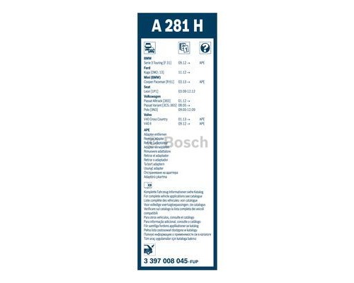 Щітка склоочисника Bosch 3 397 008 045