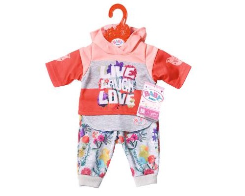 Аксесуар до ляльки Zapf Набір одягу Baby Born Трендовий спортивний костюм Рожевий (826980-1)