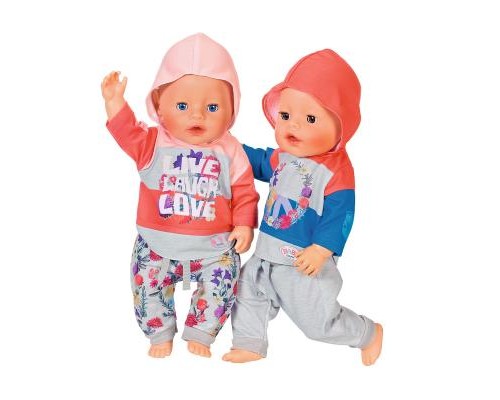 Аксесуар до ляльки Zapf Набір одягу Baby Born Трендовий спортивний костюм Рожевий (826980-1)