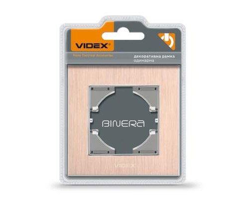 Рамка Videx BINERA мідний алюміній одинарна (VF-BNFRA1H-CP)