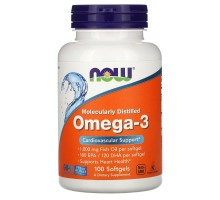Жирні кислоти Now Foods Омега-3 1000 мг, 100 желатинових капсул (NOW-01650)