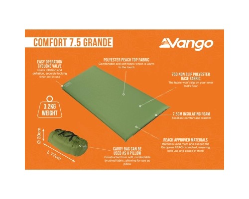 Туристичний килимок Vango Comfort 7.5 Grande Herbal (929164)