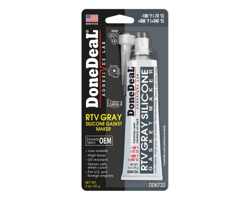 Герметик автомобільний Donedeal прокладок сірий 85г (DD6733)